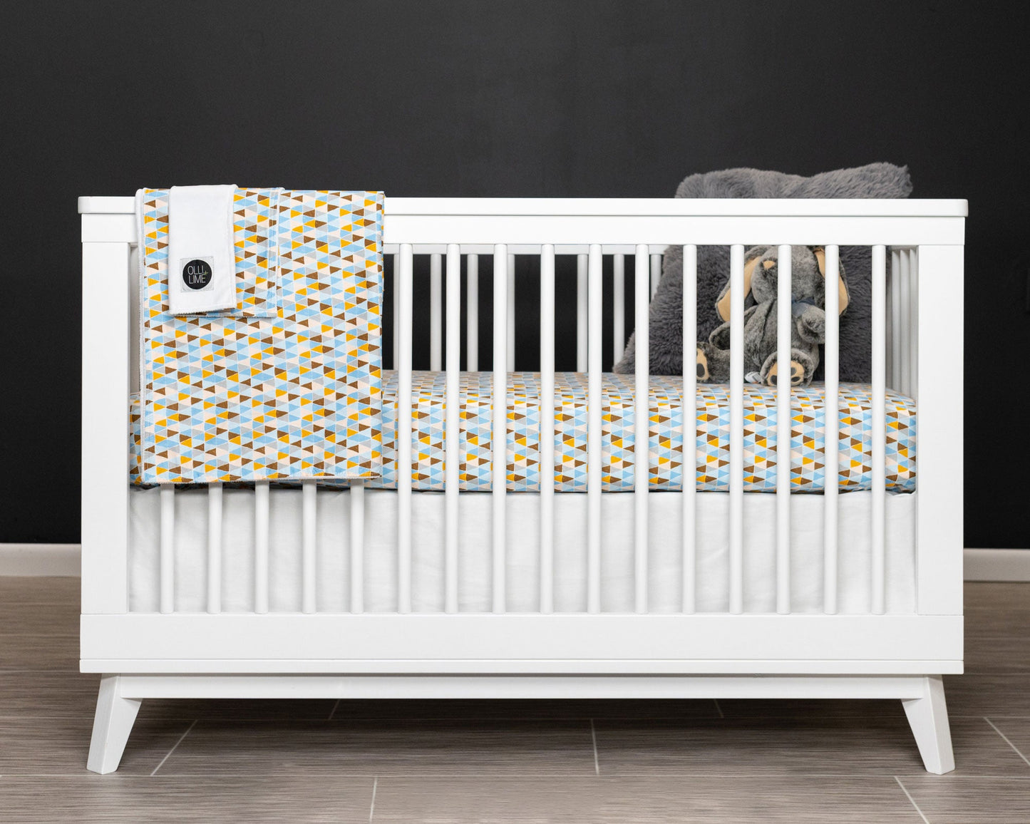 Blue Banners Marching Deluxe Crib Bedding Set