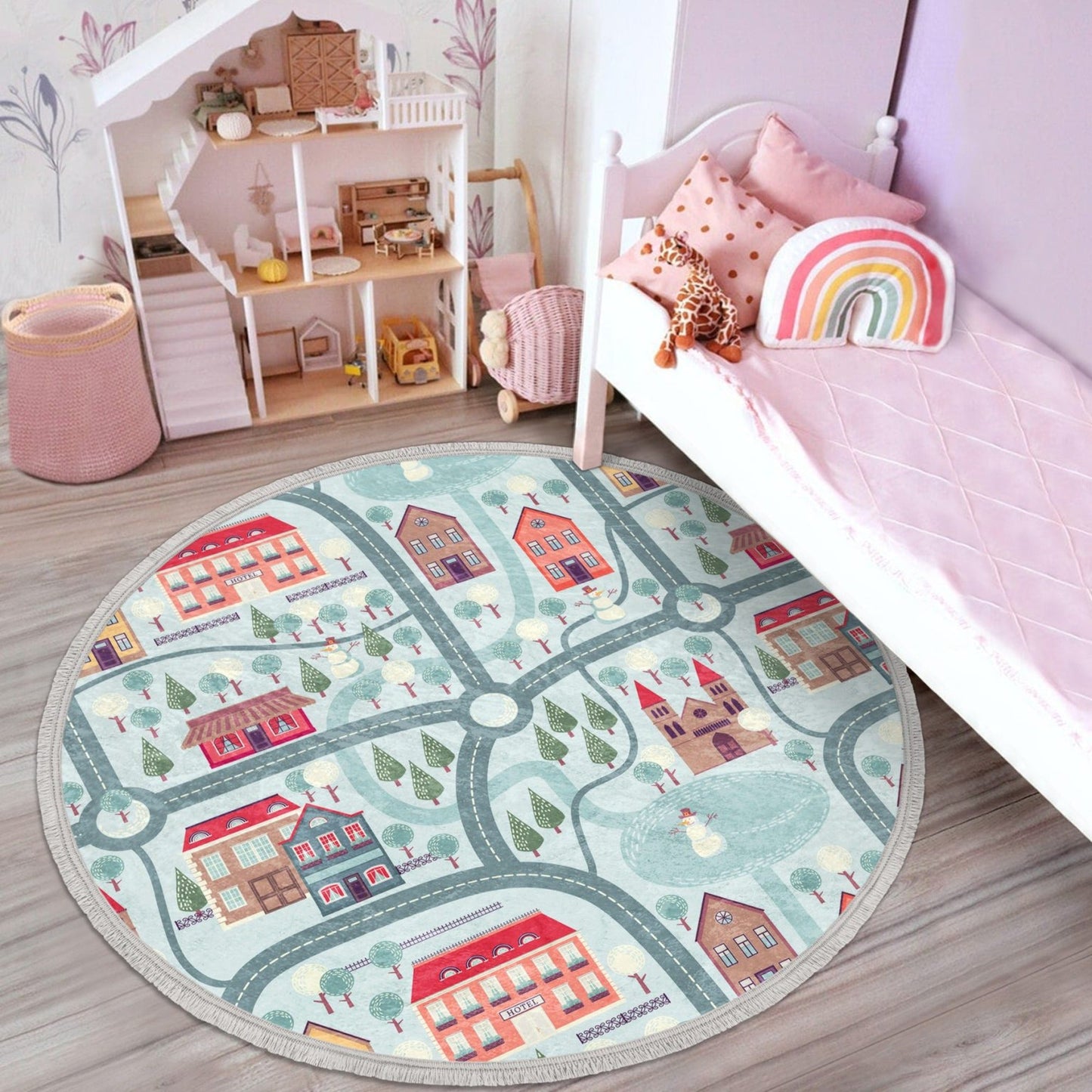 City Map Nursery Rug (multiple sizes)