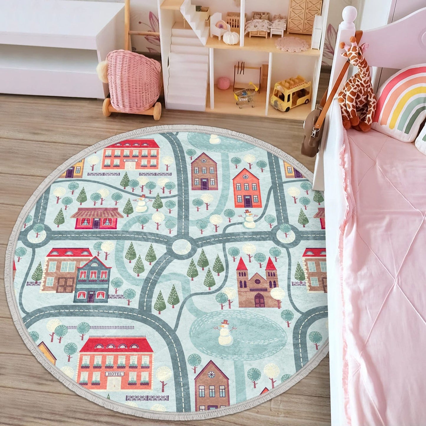 City Map Nursery Rug (multiple sizes)