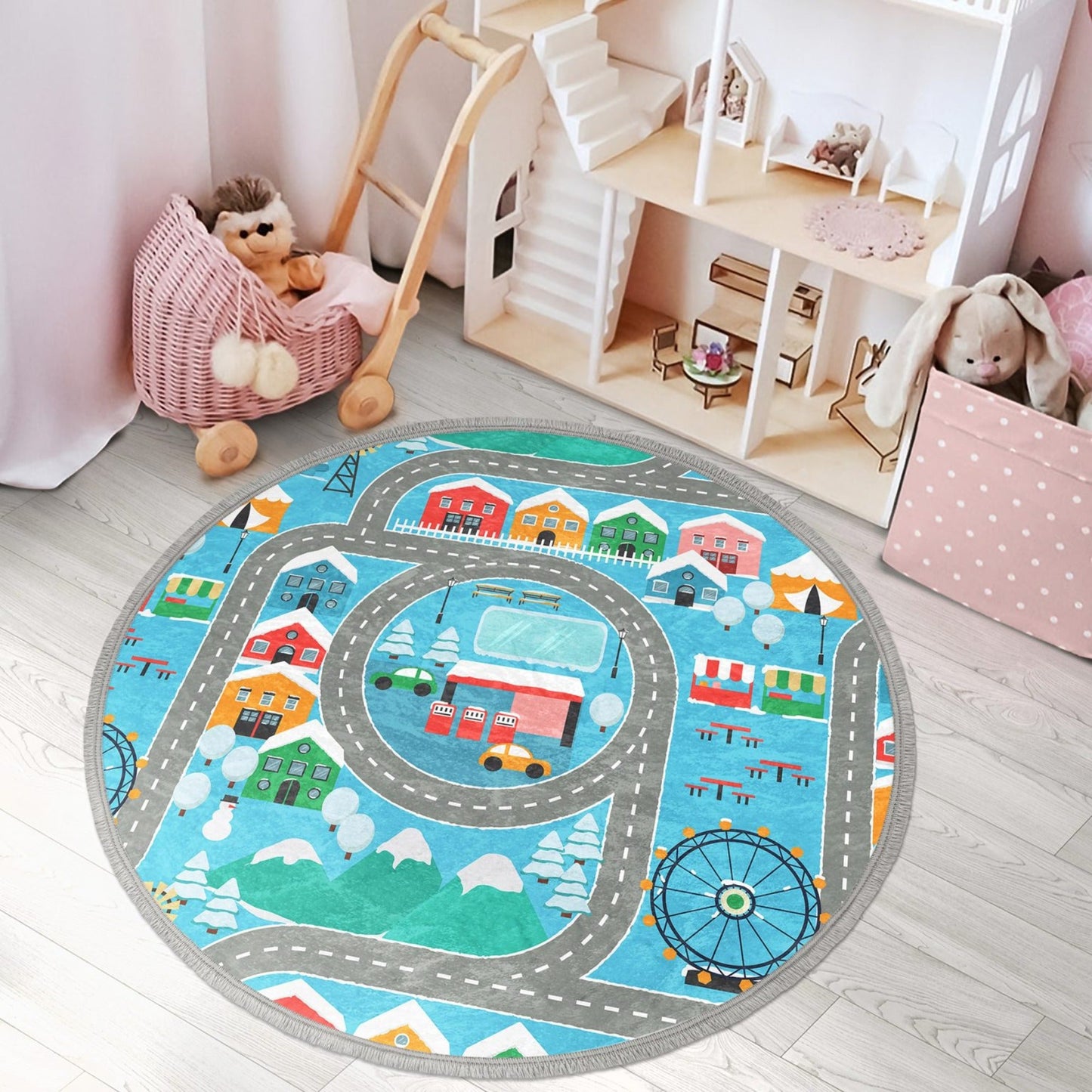 Cars/Road Nursery/Kids rug (multiple sizes)