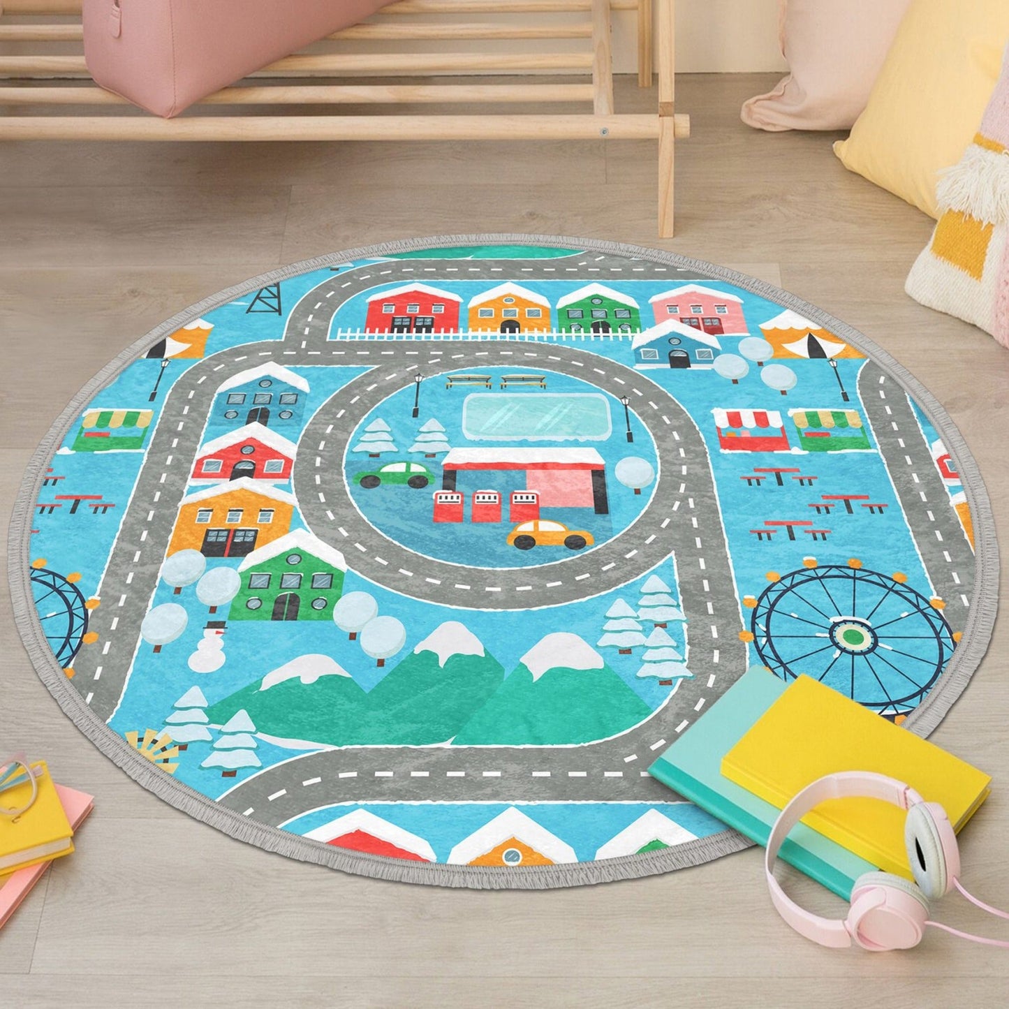 Cars/Road Nursery/Kids rug (multiple sizes)