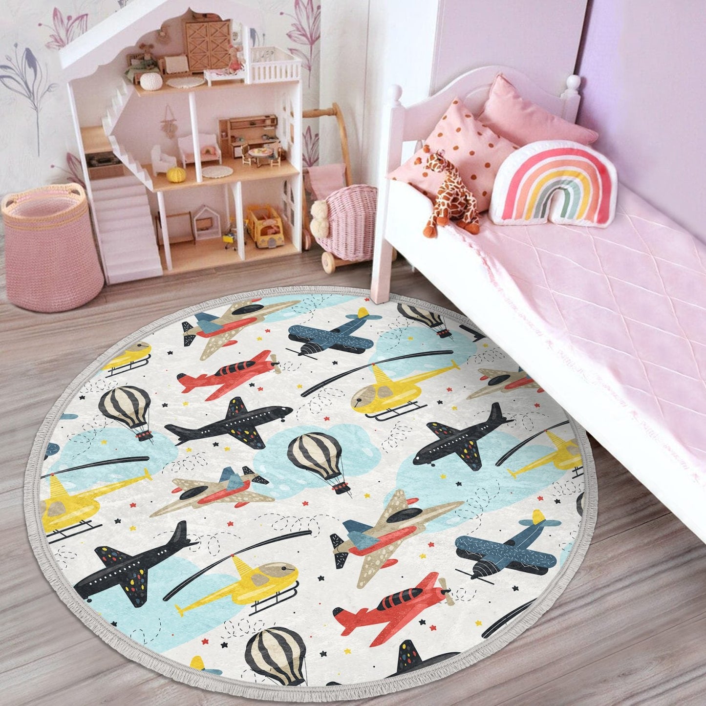 Airplane Nursery/Kids room rug (multiple sizes)