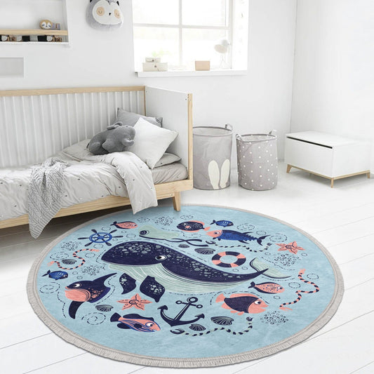 Ocean Animals Nursery Rug (multiple sizes)