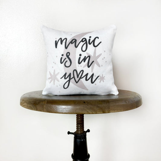 Magic is in You Moon and Stars | Throw Pillow Cover  | Baby Nursery