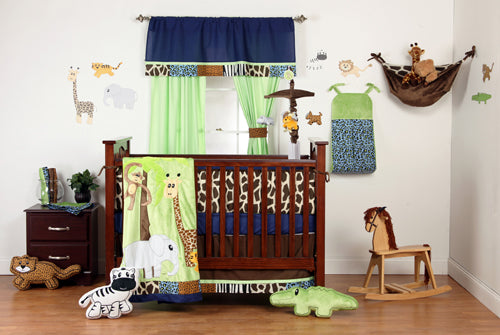 Jazzie Jungle Boy 4-Piece Crib Bedding Set