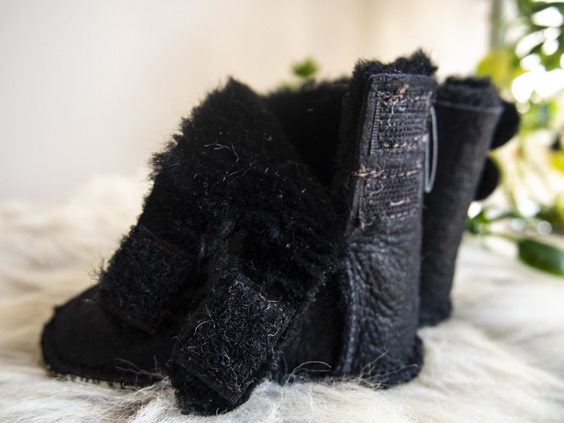 Baby Black Sheepskin Boots