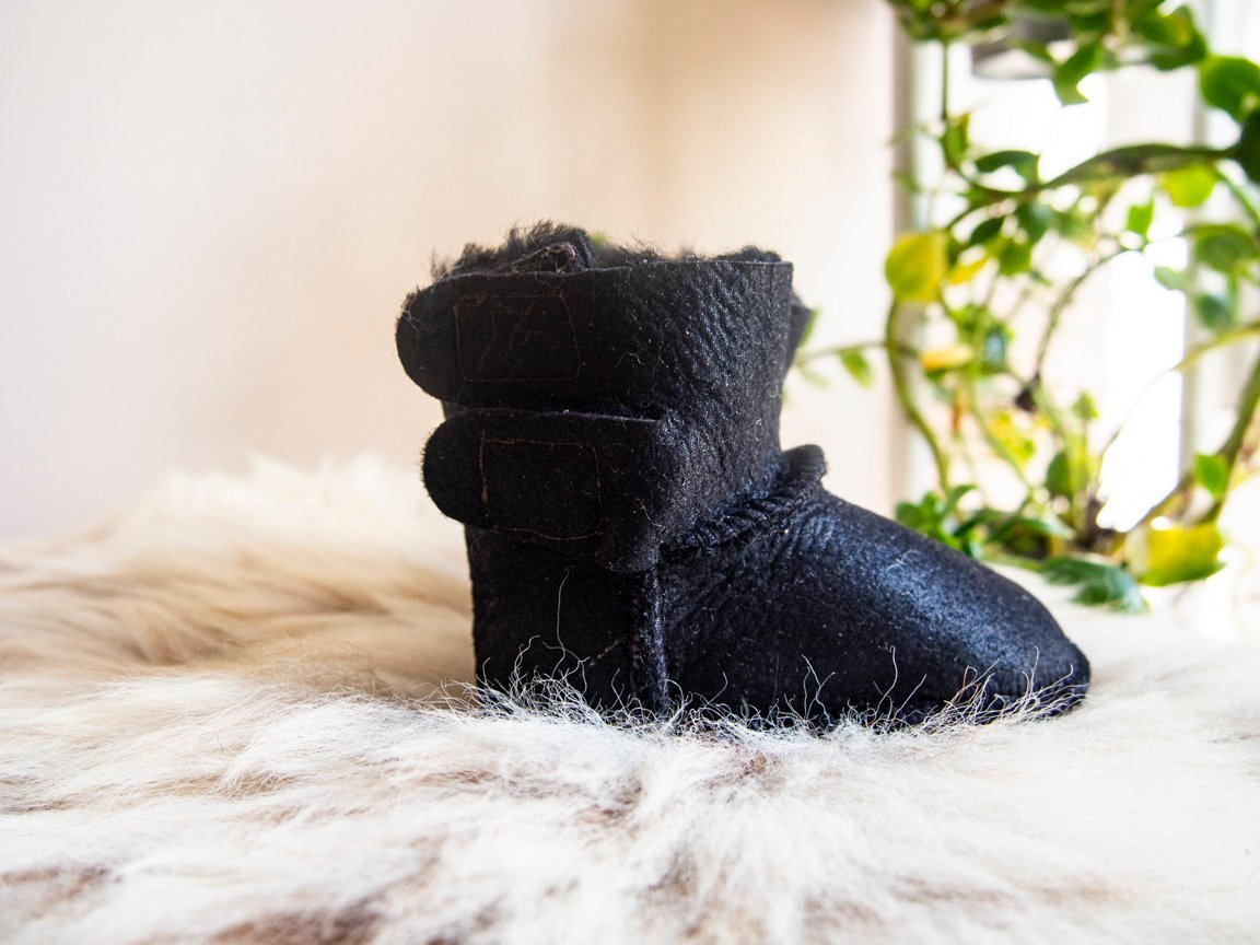 Baby Black Sheepskin Boots